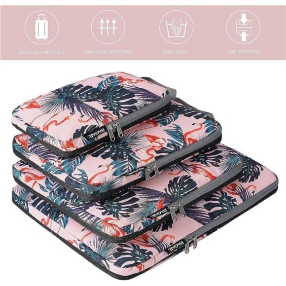 4Pack Compression Packing Cubes Travel Accessories Expandable Packing Organizers - Picture 3 of 6